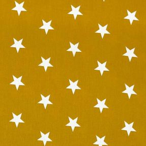 Cotton fabric  Stars ochre