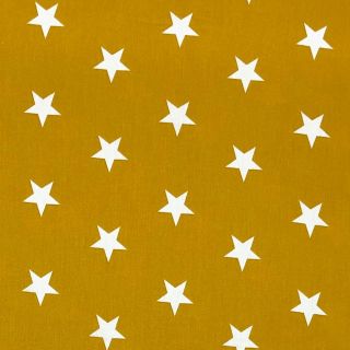 Cotton fabric  Stars ochre