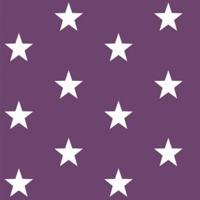 Cotton fabric Stars purple