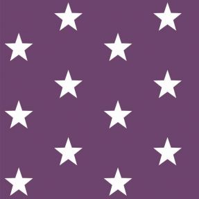 Cotton fabric Stars purple