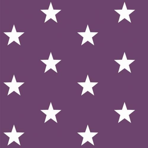 Cotton fabric Stars purple