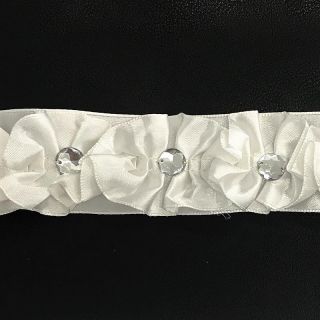 Satin ribbons Crystal cream