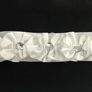 Satin ribbons Crystal cream