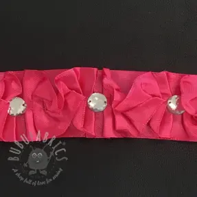 Satin ribbons Crystal fuchsia