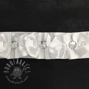 Satin ribbons Crystal white