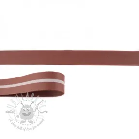 Bias binding imitation leather brown