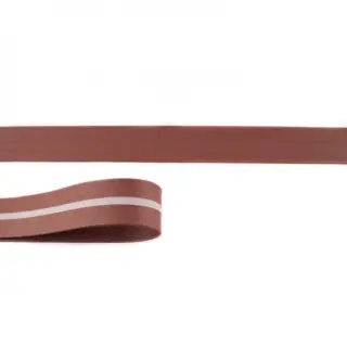 Bias binding imitation leather brown