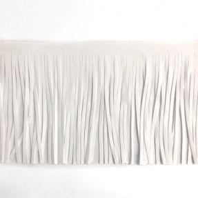 Tassels 12 cm suede white