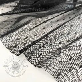 Tulle netting DOT black