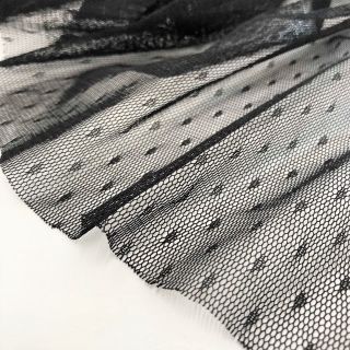 Tulle netting DOT black