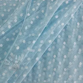 Tulle netting SPOT light blue