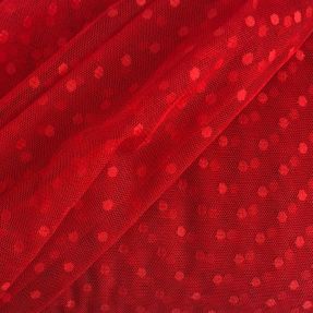 Tulle netting SPOT red