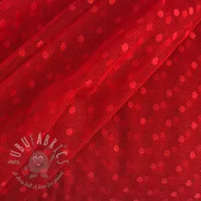 Tulle netting SPOT red