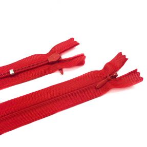 Blind Zippers hidden indivisible 25 cm Red