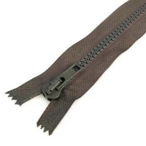 Plastic Jacket Zipper open-end 70 cm dark brown