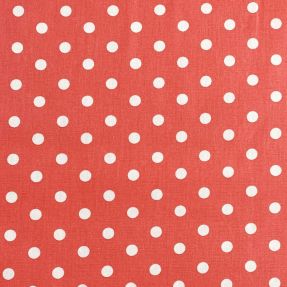 Cotton fabric Dots coral