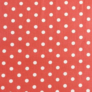 Cotton fabric Dots coral
