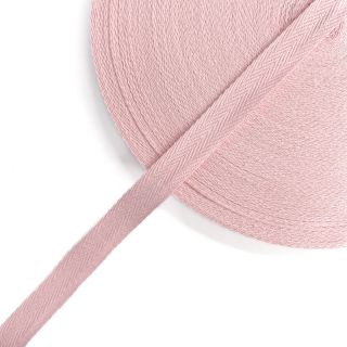 Twill tape cotton washed 15 mm pink
