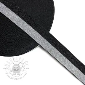 Elastic 4 cm Lurex DOU black silver