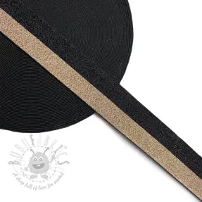 Elastic 4 cm Lurex DOU black champagne