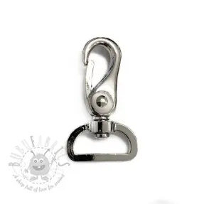 Metal Snap Hook 25 mm silver