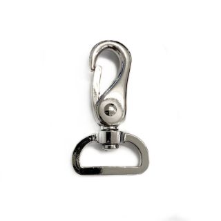 Metal Snap Hook 25 mm silver