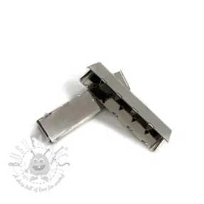 Metal Webbing End Clip 40 mm silver