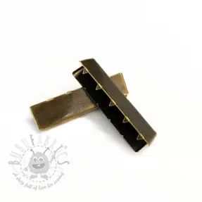 Metal Webbing End Clip 40 mm messing