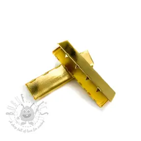 Metal Webbing End Clip 40 mm gold