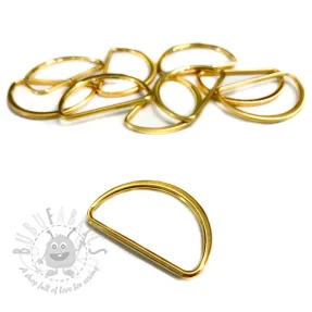 Metal D-Ring 25 mm gold