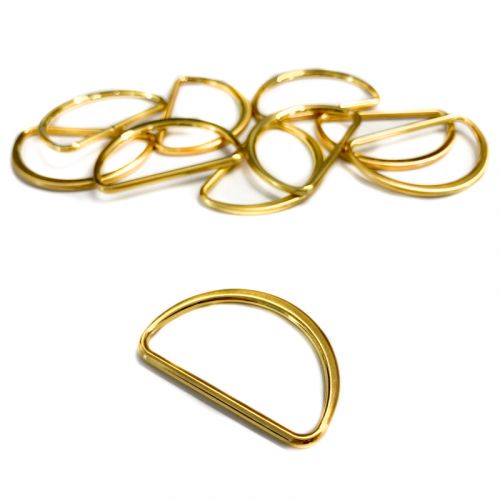 Metal D-Ring 25 mm gold