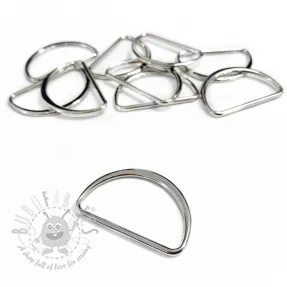Metal D-Ring 25 mm silver