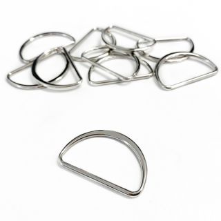 Metal D-Ring 25 mm silver