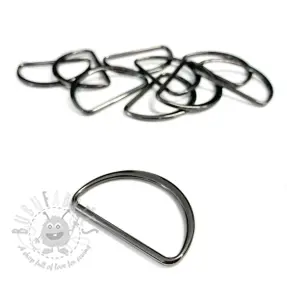 Metal D-Ring 40 mm anthracite