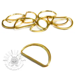 Metal D-Ring 40 mm gold