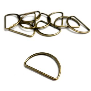 Metal D-Ring 40 mm messing