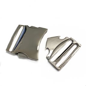 Metal Side Release Buckle 40 mm silver