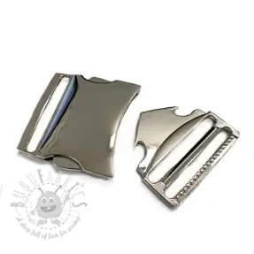Metal Side Release Buckle 40 mm silver