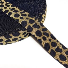 Elastic 4 cm Cheetah gold