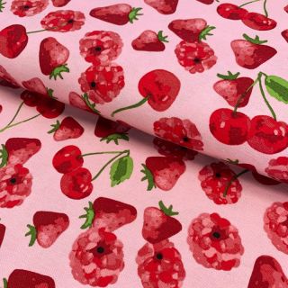 Decoration fabric Strawberries premium