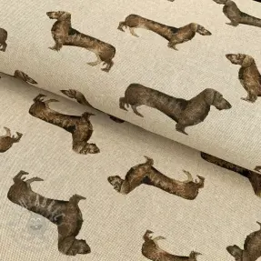Decoration fabric Linenlook Hotdog
