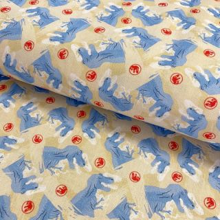 Cotton fabric JURASSIC WORLD Blue T-Rex digital print