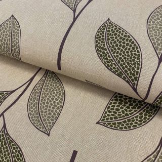 Decoration fabric Linenlook Favourite Leaves