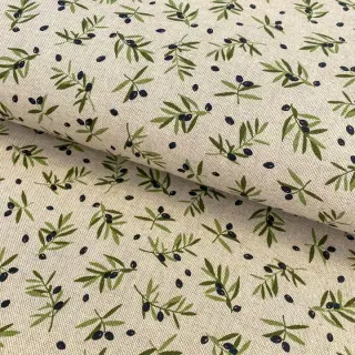 Decoration fabric Linenlook premium Black Olive