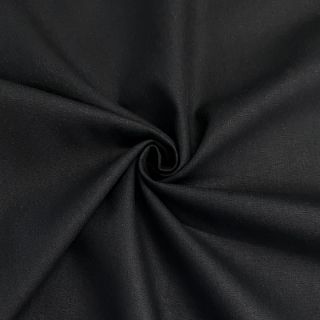 Cotton poplin black ORGANIC