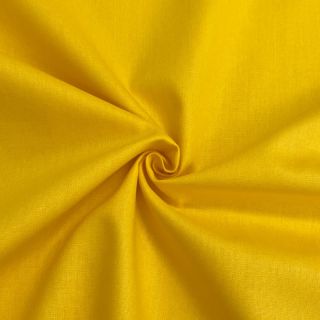 Cotton poplin yellow ORGANIC