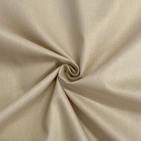 Cotton poplin beige ORGANIC