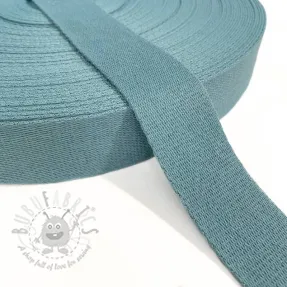 Cotton webbing 4 cm steel blue