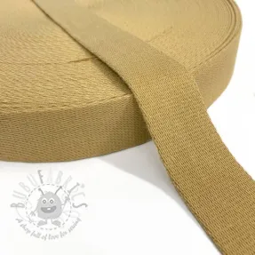 Cotton webbing 4 cm camel