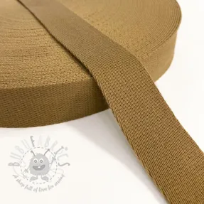 Cotton webbing 4 cm brown
